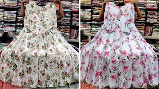 Latest design floral Anarkoli hijab gownlong dress collection 2023  ফ্লোরাল আনারকলি গাউন [upl. by Kohler]