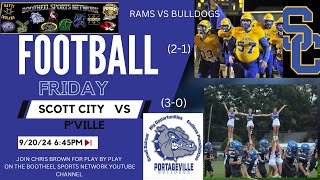 SCOTT CITY RAMS 21 VS PORTAGEVILLE BULLDOGS 30 [upl. by Ada]