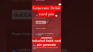 indusind bank pin generation indusianpingenerate debitcard pingenerate pin shorts [upl. by Noruq]