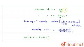 Deildrin an insecticide contains CHCl and O Combustion of 2972 mg of dieldrin gave [upl. by Ettezil]