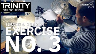 Grade 4 Exercise no 3  Malcolm Ball Trinity College London Drum Kit 20202023 [upl. by Jermain477]