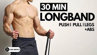 30 min COMPACT Full Body RESISTANCE BAND workout  Push Pull Legs amp ABS  No Repeat [upl. by Hasseman272]