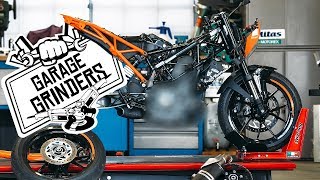 MODIFIED KTM FRAME  DUKE 250  Garage Grinders EP 2 [upl. by Anelad]