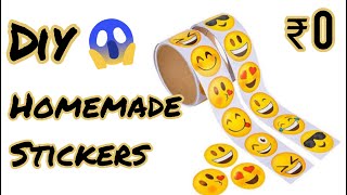 DIY Homemade Stickers  DIY Stickers  How To Make Stickers At Home  How To Make Own Emoji Stickers [upl. by Ainsworth530]