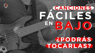 Las 7 Canciones MÁS FÁCILES EN EL BAJO  Ideal para Principiantes [upl. by Tommie]