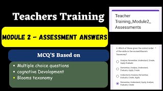 Teachers training module 2 assessment answers [upl. by Westfahl]