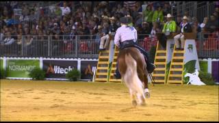 Finale de reining des JEM 2014  la prestation de laméricaine Mandy Mccutcheon [upl. by Anoirtac652]