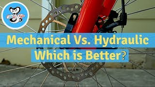 Mechanical vs Hydraulic Bike Disc Brakes  Braking Test [upl. by Ecinad187]