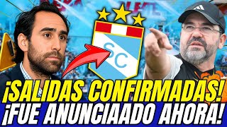 🔴💣¡SE FILTRÓ AHORA ¡FIRMANDO SUS SALIDAS ¡CRISTAL CONFIRMÓ SPORTING CRISTAL HOY [upl. by Bollen]