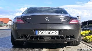 Mercedes SLS AMG with Akrapovic Exhaust LOUD Revs and Sound [upl. by Imoyaba]