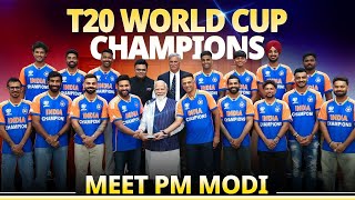 PM Modi meets Team India the new T20 World Champions [upl. by Naved]