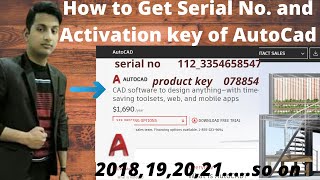 How to get free Serial no and Product key for AutoCad  AutoCad Tutorials [upl. by Berna]