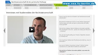 Rechtswissenschaft studieren an der Freien Universität Berlin [upl. by Leirea]