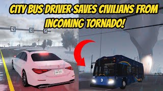 Greenville Wisc Roblox l HUGE TORNADO City Bus Driver Rescue Special Roleplay [upl. by Fredrika657]