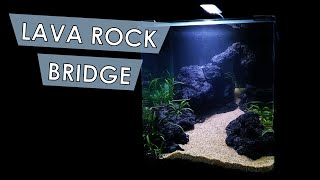 HOW TO Aquascape a Dennerle 30l Nano Cube  Lava Rock Bridge [upl. by Canada]