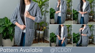 How to Crochet Duster Cardigan  Pattern amp Tutorial DIY [upl. by Arihsay895]