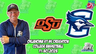 Oklahoma State vs Creighton 113023 Free College Basketball Picks and Predictions  NCAAB Pick [upl. by Elyad203]