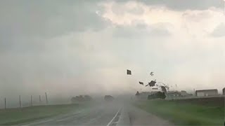 TORNADO OUTBREAK IN IOWA  Close Range Footage 5212024 [upl. by Nothgierc]