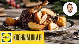 🍗🍏 Chrupiąca kaczka z karmelizowanymi jabłkami  Darek Kuźniak  przepisy Kuchni Lidla [upl. by Aihsital747]