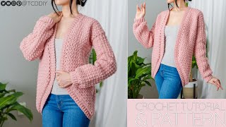 How to Crochet a Cardigan  Pattern amp Tutorial DIY [upl. by Fry812]