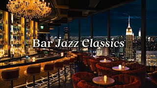 Lounge Jazz Classics to Relax Study Work 🍷 NYC Rooftop Bar Ambience [upl. by Kind54]