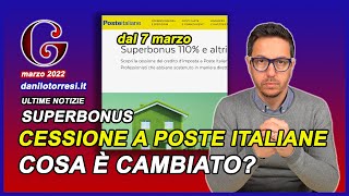 CESSIONE DEL CREDITO con Poste Italiane  cosa è cambiato per Superbonus 110 e gli altri [upl. by Phillip]