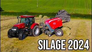 Silage 2024  Baling With R W Stirzaker Agri Contractors [upl. by Aleehs805]