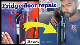 fridge door not closing properly Telugu fridge door rubber repairworkshoptelugu [upl. by Harv]