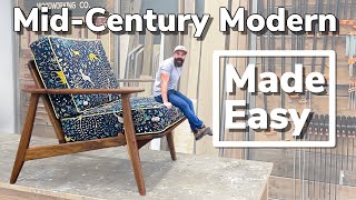 Making a Chair The Easy Way  Mid Century Modern Furniture Build [upl. by Darton]