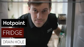 How to unblock your fridge drain hole  by Hotpoint [upl. by Mathias408]