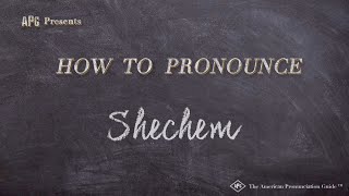 How to Pronounce Shechem Real Life Examples [upl. by Kalikow]