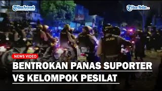 Detikdetik Bentrokan Panas Suporter Vs Kelompok Pesilat di Tamansiswa [upl. by Carola228]