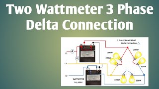 Two Wattmeter 3 Phase Delta Connection Two Wattmeter Method of Power Measurement [upl. by Hazlip]