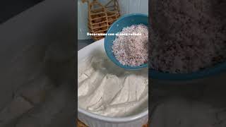 Nieve con4 ingredientes 🥥 postres recetasdecocina coconut icecreamrecipe heladocasero helado [upl. by Akcinahs272]