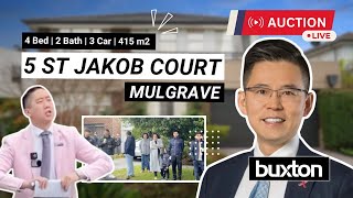 Live Auction  5 St Jakob Court Mulgrave [upl. by Enelyad36]