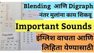 मुलांना Blending आणि Digraph नंतर काय शिकवावे Important Sounds to learn after Blending  Digraphs [upl. by Anhej]