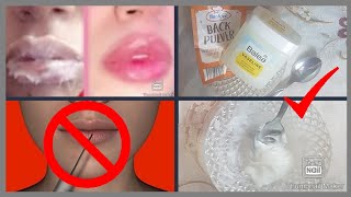 Volle Lippen ohne Hyluaron  effektiv die Lippen vergrößern mit Backpulver und VaselineÖl [upl. by Elsilrac]