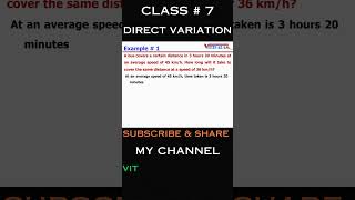 Inverse Variation  Example 1a  Class 7 maths [upl. by Ihcelek]