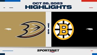 NHL Highlights  Ducks vs Bruins  October 26 2023 [upl. by Akisey]