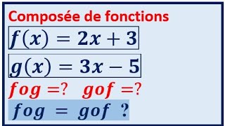 Composée de deux fonctions 1bac scienceexercice7 [upl. by Balch10]