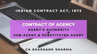 Extent of Agents Authority and Subagent amp Substituted Agent  CA Intermediate  CA Shashank Sharma [upl. by Danna]