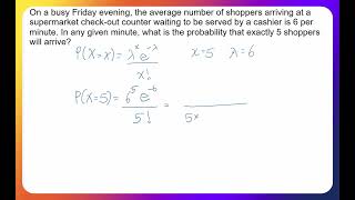 How to use Poissons Probability Mass Function to calculate the probability of exactly no arrivals [upl. by Paver]