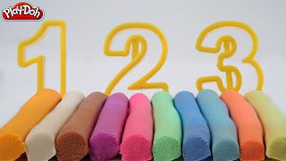 Learn Counting 1 to 10 Numbers for Kids With Play Doh  More Clay Videos [upl. by Alleynad]