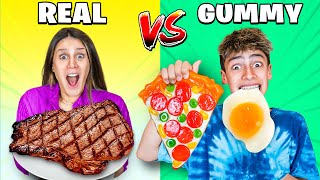 Real vs Gummy food Challenge [upl. by Ress]