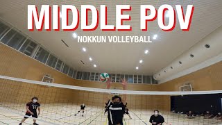 GoPro Volleyball 21 Middle POV [upl. by Wernher]