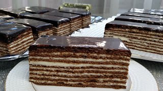 Торт СПАРТАКШоколадный ТортСпартак тортини тайёрлашSPARTAK Cake Заварной крем ГЛАЗУРЬ Spartak [upl. by Ja348]