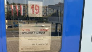 EU160018 ze składem IC Korczak relacji Warszawa WschŁódź Fabryczna zaczyna bieg 16082024r [upl. by Alekahs454]