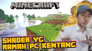 CARA MUDAH MEMASANG SHADER MINECRAFT DI TLAUNCHER 2021  SHADER PC KENTANG AKA LOW END [upl. by Suiraj]