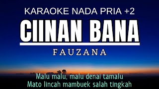 Fauzana  Ciinan Bana Karaoke Male Key Nada Pria 2 Cm [upl. by Layol528]