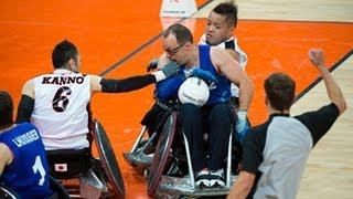 Wheelchair rugby highlights  London 2012 Paralympic Games [upl. by Enovahs]